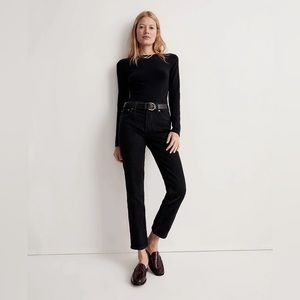 Madewell The Mid-Rise Perfect Vintage Jeans in Clean Black Wash 25